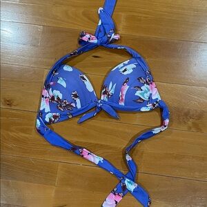 Amazon Vibrant Blue Floral Bikini Top